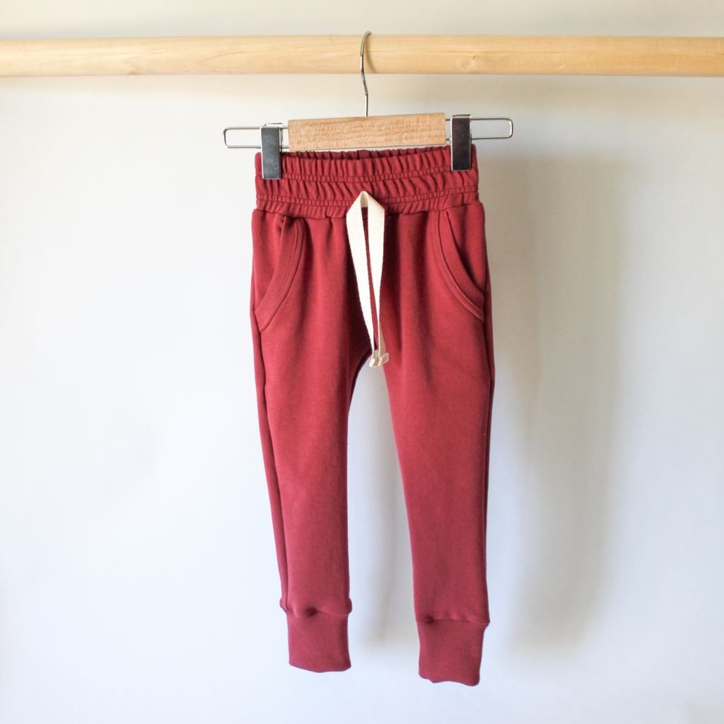 Rosemary Joggers- Garnet Violet and Hawthorn