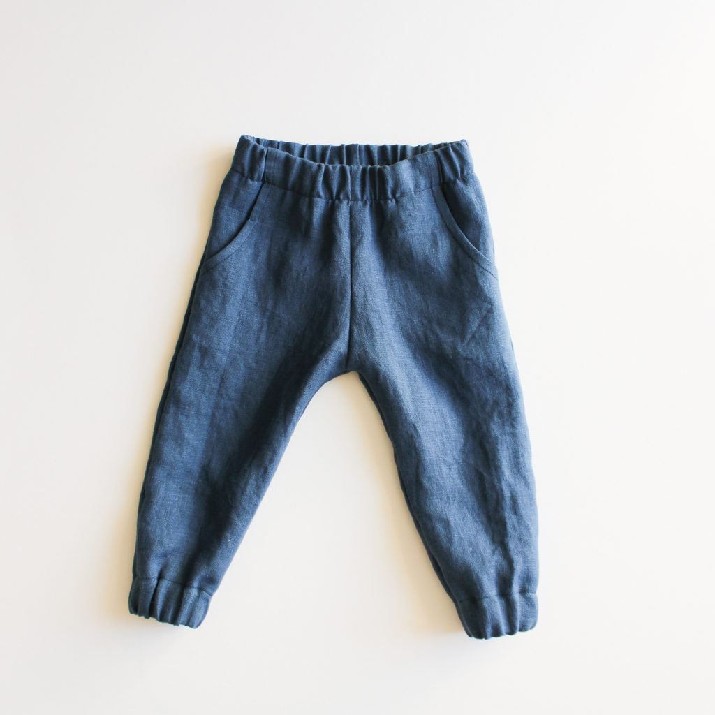 Linen Pine Cargo Pants Violet and Hawthorn