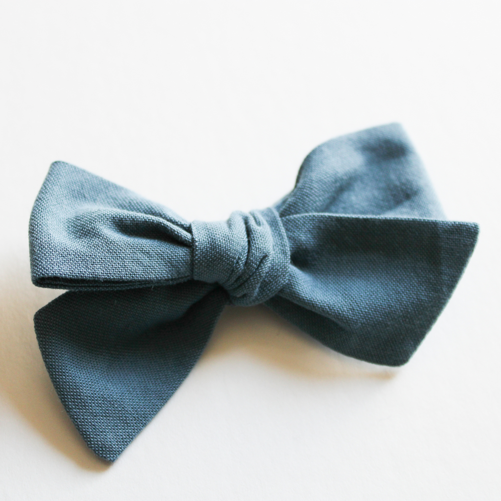 Bluebell Bow - Denim Blue Violet and Hawthorn